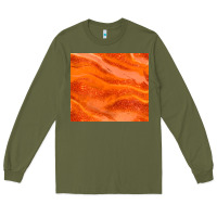 Army Green orange glitter Long Sleeve Tee - JahusDesignShop