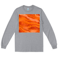 Heather Grey orange glitter Long Sleeve Tee - JahusDesignShop