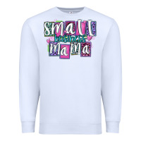 White small business mama Premium Sweatshirt - MaliasSmallBusiness