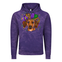 Cloud Purple mardi gras hat dachshund Vintage Hoodie - RanaPortraitStore