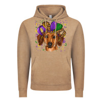 Vintage Coffee mardi gras hat dachshund Vintage Hoodie - RanaPortraitStore