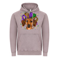 Vintage Zinc mardi gras hat dachshund Vintage Hoodie - RanaPortraitStore