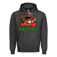 Charcoal Heather donut panic Zipper Hoodie - AdoDesignShop
