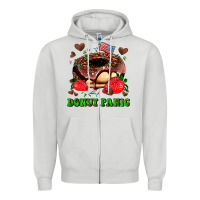 Dove Grey donut panic Zipper Hoodie - AdoDesignShop