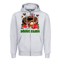Heather Grey donut panic Zipper Hoodie - AdoDesignShop