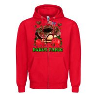 Red donut panic Zipper Hoodie - AdoDesignShop