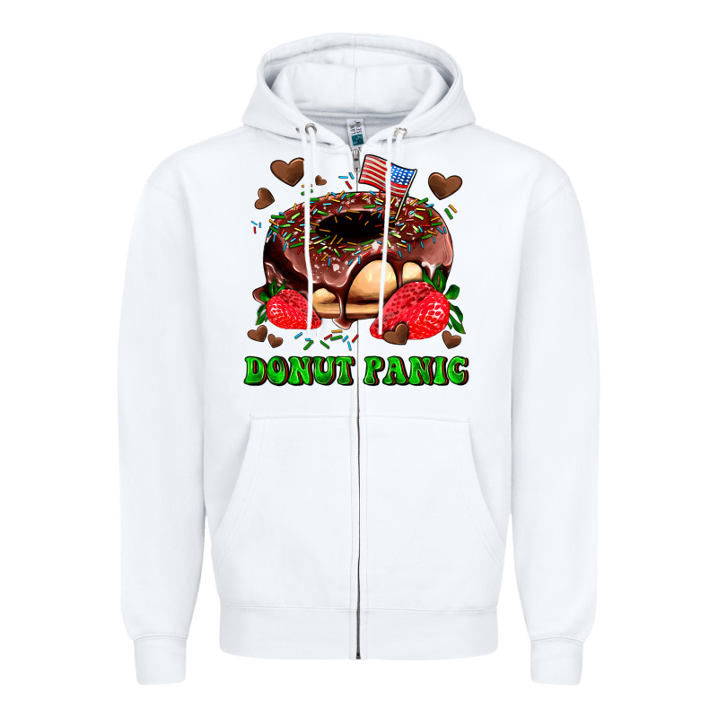 Donut Panic Zipper Hoodie by AdoDesignShop | Teevron