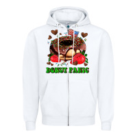 White donut panic Zipper Hoodie - AdoDesignShop