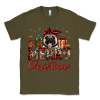 Army Green merry christmas pug Classic Tee - JahusDesignShop