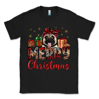 Black merry christmas pug Classic Tee - JahusDesignShop