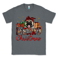 Charcoal Heather merry christmas pug Classic Tee - JahusDesignShop