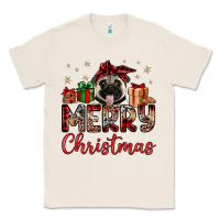 Natural merry christmas pug Classic Tee - JahusDesignShop