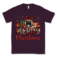 Plum merry christmas pug Classic Tee - JahusDesignShop