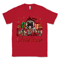 Red merry christmas pug Classic Tee - JahusDesignShop