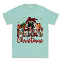Seafoam merry christmas pug Classic Tee - JahusDesignShop