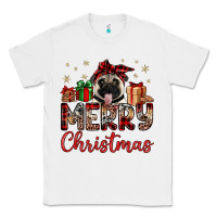 White merry christmas pug Classic Tee - JahusDesignShop