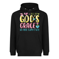 Black all of god's grace in one tiny face Heavyweight Hoodie - MaliasSmallBusiness