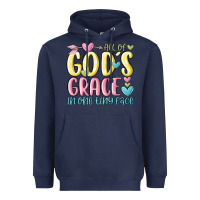 Navy all of god's grace in one tiny face Heavyweight Hoodie - MaliasSmallBusiness