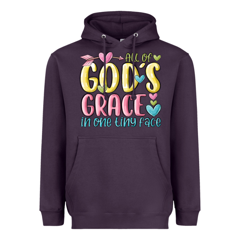 All Of God's Grace In One Tiny Face Heavyweight Hoodie by MaliasSmallBusiness | Teevron