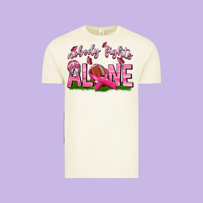 Football Nobody Fights Alone Vintage Tee Designed By Texasbilliewilder
