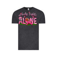 Vintage Black Football Nobody Fights Alone Vintage Tee - texasbilliewilder