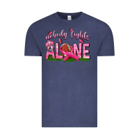 Vintage Denim Football Nobody Fights Alone Vintage Tee - texasbilliewilder