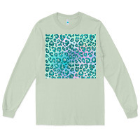 Matcha turquoise leopard glitter Long Sleeve Tee - JahusDesignShop