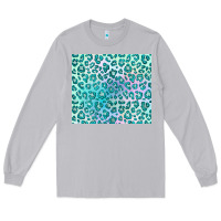 Moon Dust turquoise leopard glitter Long Sleeve Tee - JahusDesignShop