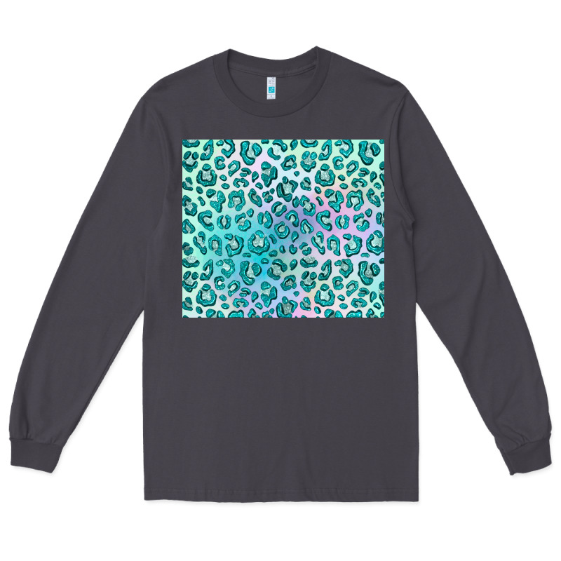 Turquoise Leopard Glitter Long Sleeve Tee by JahusDesignShop | Teevron