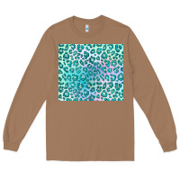 Toasted Coconut turquoise leopard glitter Long Sleeve Tee - JahusDesignShop