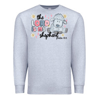Heather Grey the lord is my shepherd Premium Sweatshirt - MaliasSmallBusiness