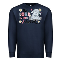 Navy the lord is my shepherd Premium Sweatshirt - MaliasSmallBusiness