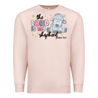 Pale Pink the lord is my shepherd Premium Sweatshirt - MaliasSmallBusiness