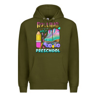 Army Green rolling into preschool Premium Hoodie - BundleAndBundleShop