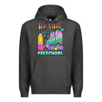Charcoal Heather rolling into preschool Premium Hoodie - BundleAndBundleShop