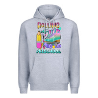 Heather Grey rolling into preschool Premium Hoodie - BundleAndBundleShop