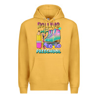 Mustard rolling into preschool Premium Hoodie - BundleAndBundleShop