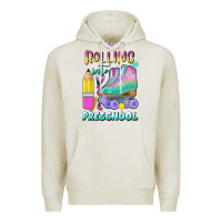 Oatmeal Heather rolling into preschool Premium Hoodie - BundleAndBundleShop