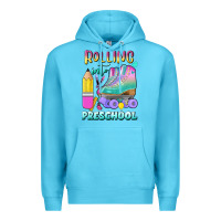 Ocean Blue rolling into preschool Premium Hoodie - BundleAndBundleShop