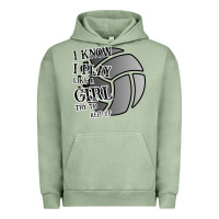 Pigment Oil Green I Know I Play Like A Girl Try To Keep Up Volleyball Urban Hoodie - Bettercallsaul
