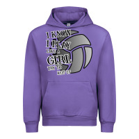 Tulip I Know I Play Like A Girl Try To Keep Up Volleyball Urban Hoodie - Bettercallsaul