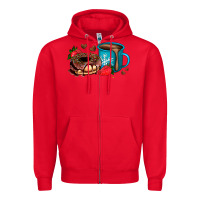 Red donut coffee strawberry Zipper Hoodie - AdoDesignShop