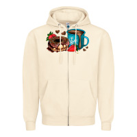 Sandshell donut coffee strawberry Zipper Hoodie - AdoDesignShop