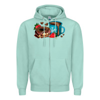 Seafoam donut coffee strawberry Zipper Hoodie - AdoDesignShop