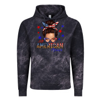 Cloud Black all american mama messy bun Vintage Hoodie - texasbilliewilder