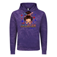 Cloud Purple all american mama messy bun Vintage Hoodie - texasbilliewilder