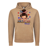 Vintage Coffee all american mama messy bun Vintage Hoodie - texasbilliewilder