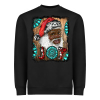Black african american santa joy Heavyweight Sweatshirt - RanaPortraitStore