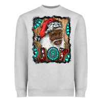 Heather Grey african american santa joy Heavyweight Sweatshirt - RanaPortraitStore