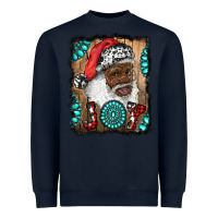 African American Santa Joy Heavyweight Sweatshirt | Teevron